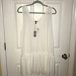 Sheer White Flowy Dress